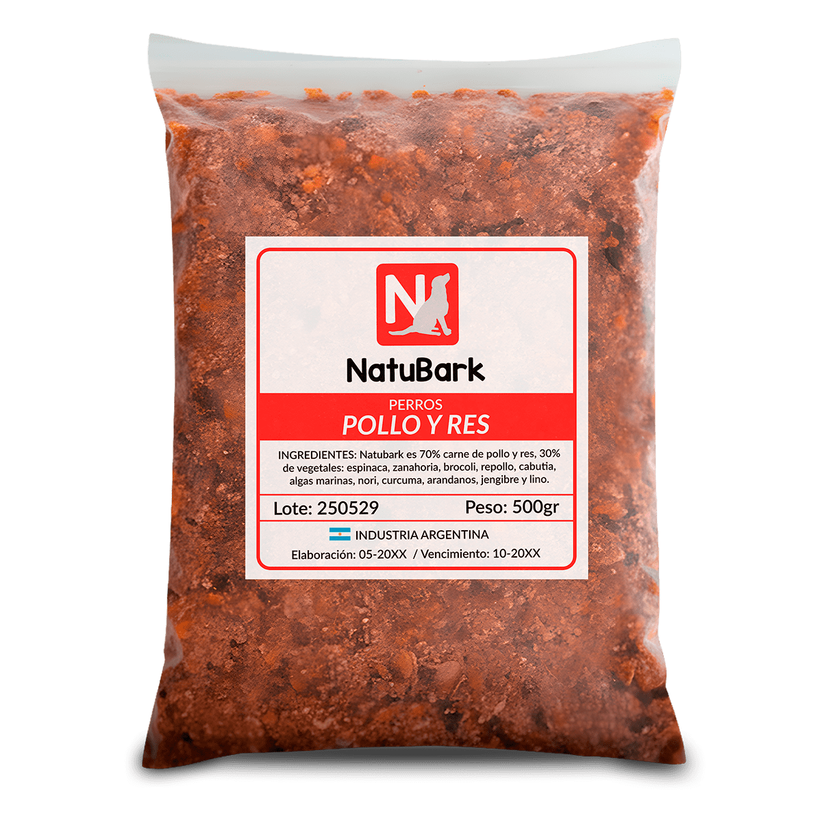 10 kg Alimento Natural Cocido para Perros: Mix Premium de Pollo, Res y Vegetales - Imagen 3